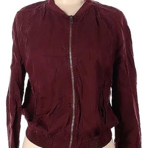 American Eagle Maroon Bomber Jacket